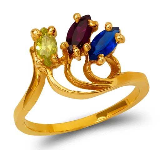 NEW 14K YELLOW GOLD MOTHER'S RING (1 of 2)