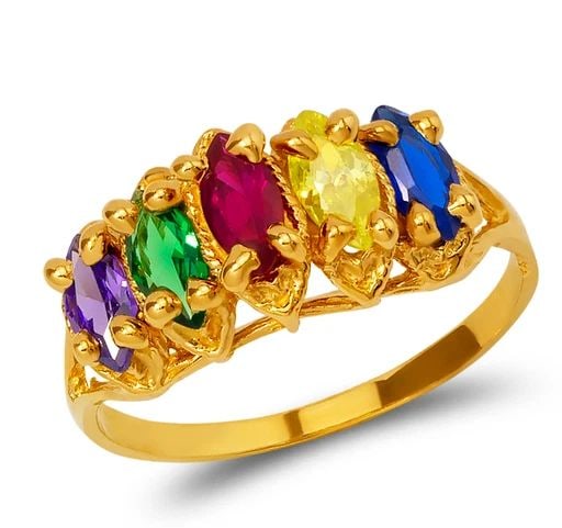 NEW 14K YELLOW GOLD MOTHER'S RING (1 of 2)