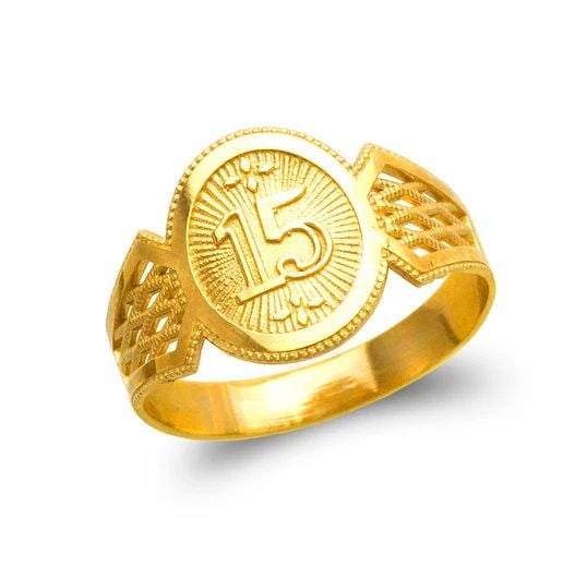 NEW 14K YELLOW GOLD LADIES 15 ANOS FILIGREE RING: NEW 14K YELLOW GOLD LADIES 15 ANOS FILIGREE RING LADIES 15 ANOS FILIGREE RING NEW 14K YELLOW GOLD Apx. SIZE: 13mm Apx. WEIGHT: 2.6g