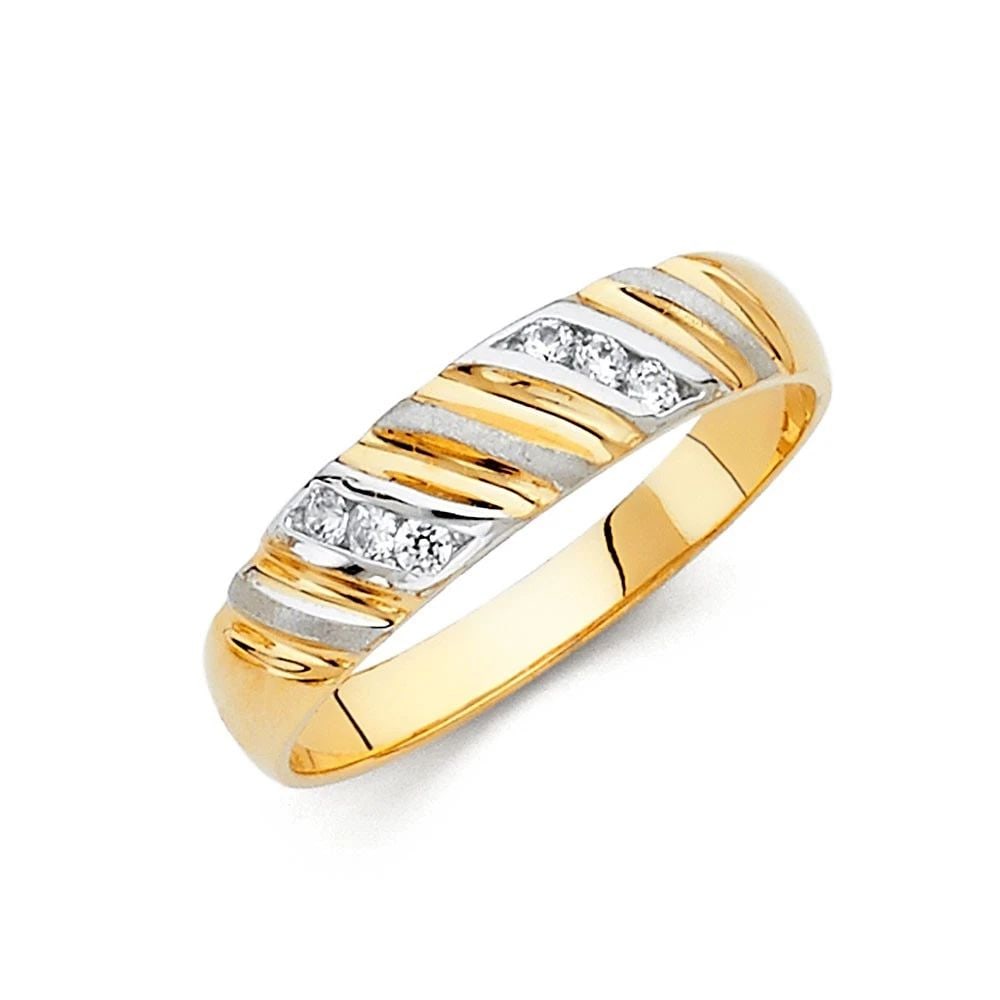 NEW 14K MEN'S WEDDING BAND - SIZE 10 (1 of 2)