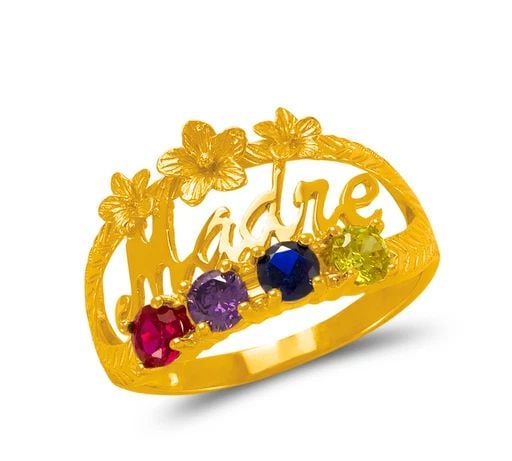 NEW 14K YELLOW GOLD MADRE RING (1 of 2)