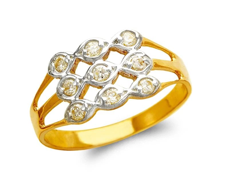 NEW 14K TWO TONE GOLD LADIES ELEPHANT FILIGREE RING (1 of 2)