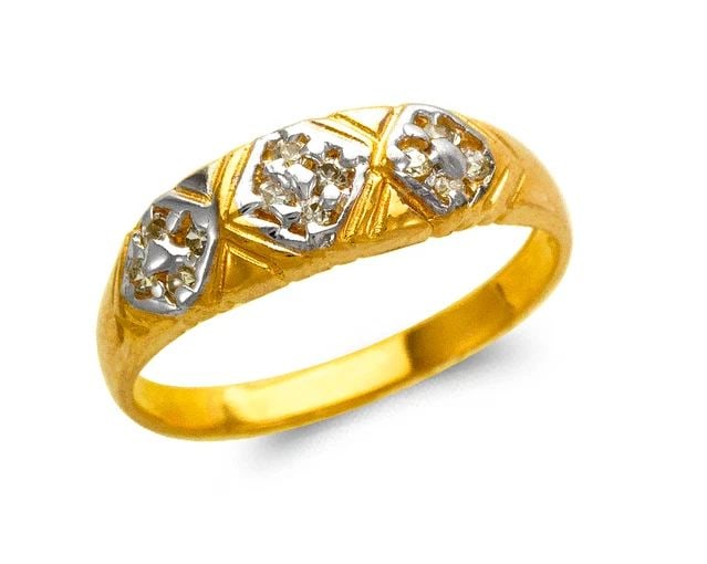 NEW 14K TWO TONE GOLD LADIES FASHION RING (1 of 2)
