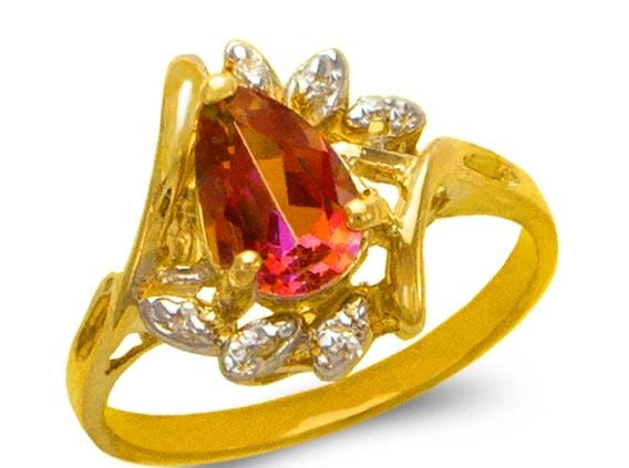 NEW 14K TWO TONE GOLD LADIES MYSTIC RING (1 of 2)