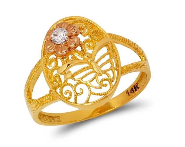 NEW 14K TWO TONE GOLD LADIES FILIGREE RING: NEW 14K TWO TONE GOLD LADIES FILIGREE RINGLADIES FILIGREE RINGNEW 14KTWO TONE GOLDApx. WIDTH: 16mmApx. WEIGHT: 2.5g