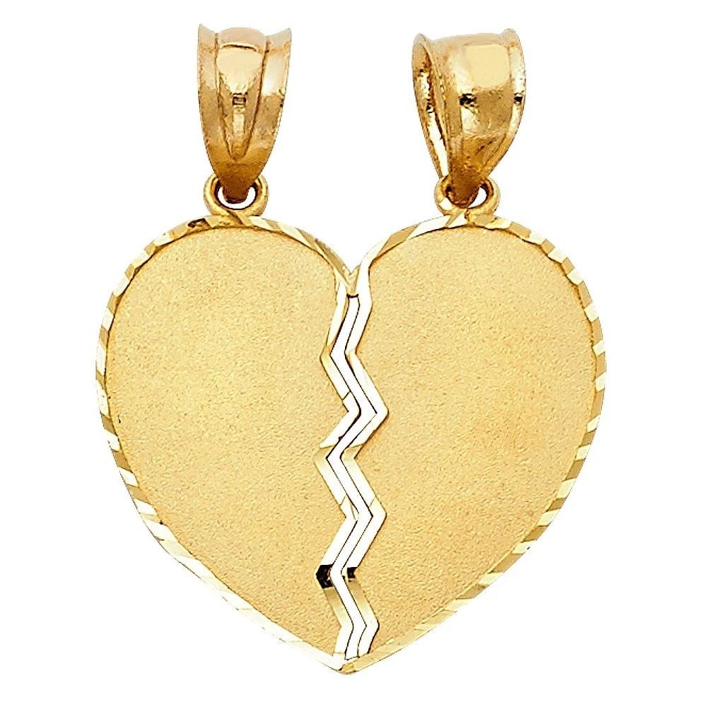 NEW 14K YELLOW GOLD HEART PENDANT (PT414) (1 of 2)