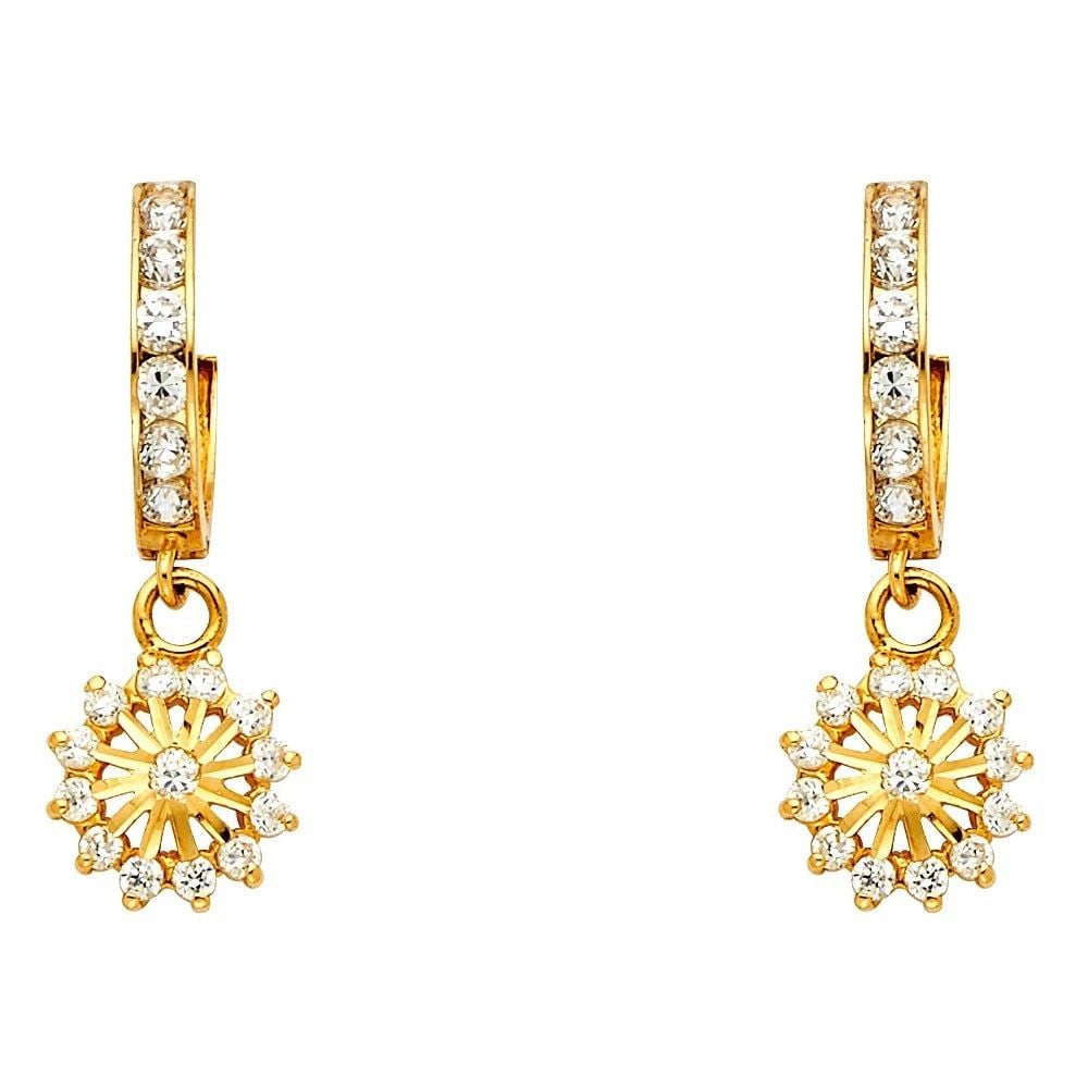 NEW 14K YELLOW GOLD DANGLE HUGGIES EARRINGS: NEW 14K YELLOW GOLD DANGLE HUGGIES EARRINGSDANGLE HUGGIES EARRINGSNEW 14K YELLOW GOLDHEIGHT - 28 mmWIDTH - 5 mmApx WEIGHT - 1.9 g