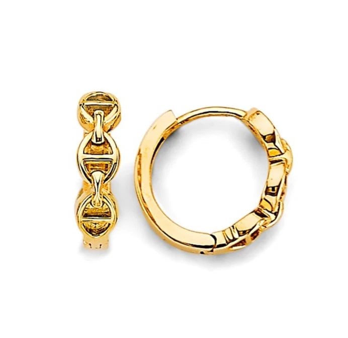 NEW 14K YELLOW GOLD HUGGIES EARRINGS: NEW 14K YELLOW GOLD HUGGIES EARRINGSHUGGIES EARRINGSNEW 14K YELLOW GOLDHEIGHT - 12 mmWIDTH - 12 mmApx WEIGHT - 1.8 g