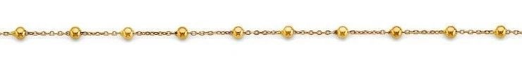 NEW 14K YELLOW GOLD LIGHT BALL ANKLET: NEW 14K YELLOW GOLD LIGHT BALL ANKLETLIGHT BALL ANKLETNEW 14KYELLOW GOLDLENGTH - 9inApx WEIGHT - 1.8g