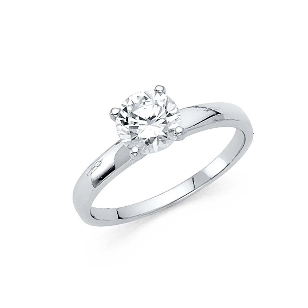NEW 14K WHITE GOLD ENGAGEMENT RING: NEW 14K WHITE GOLD ENGAGEMENT RINGENGAGEMENT RINGNEW 14KWHITE GOLDWIDTH: 1.5 mmApx. WEIGHT: 2.43 g