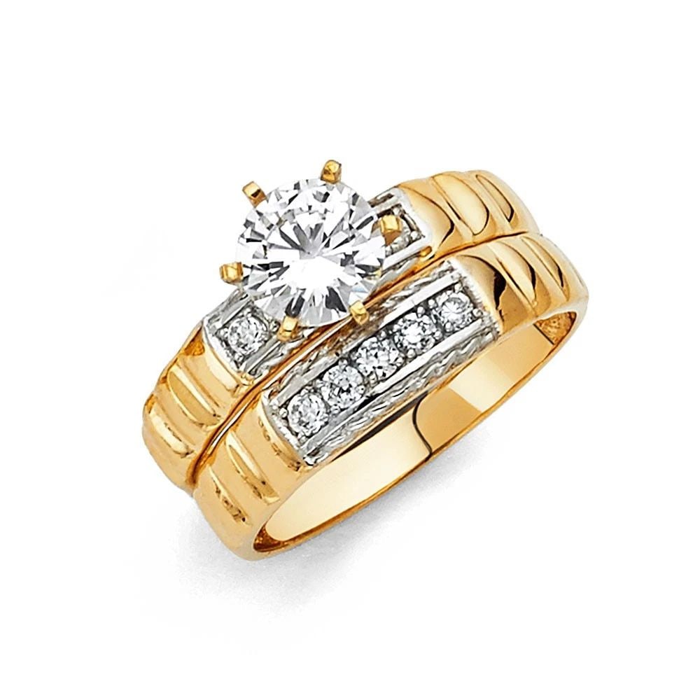 NEW 14K TWO TONE GOLD ENGAGEMENT RING (1 of 2)
