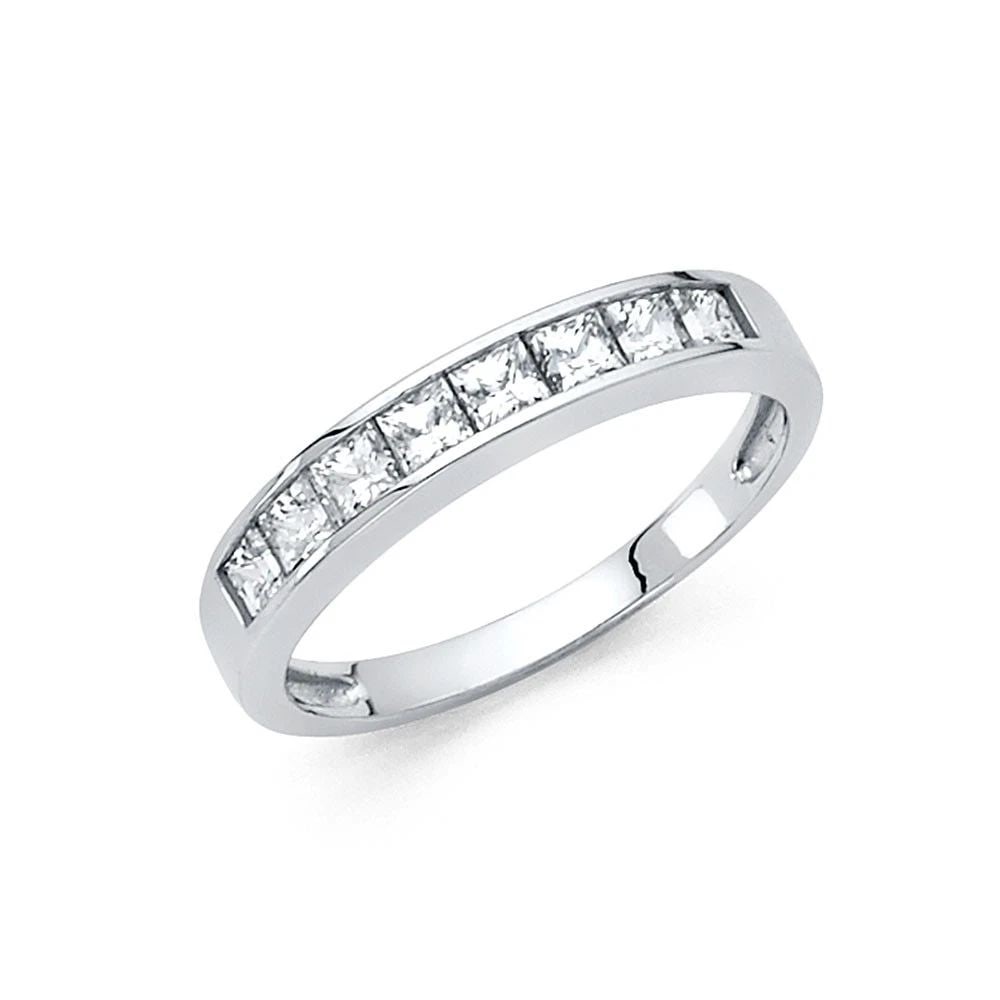 NEW 14K WHITE GOLD WEDDING BAND - SIZE 7: NEW 14K WHITE GOLD WEDDING BANDWEDDING BANDNEW 14KWHITE GOLDWIDTH: 3.5 mmApx. WEIGHT: 2.4g