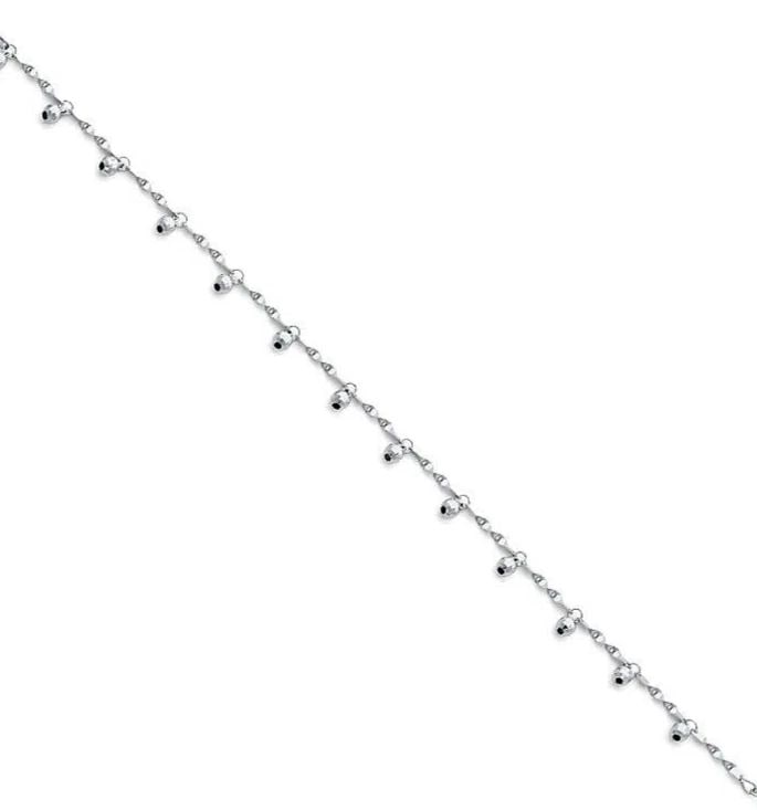 NEW 14K WHITE GOLD LIGHT BRACELET: 14K WHITE GOLD LIGHT BRACELETLIGHT BRACELETNEW 14KWHITE GOLDLENGTH - 7inApx WEIGHT - 2.4g