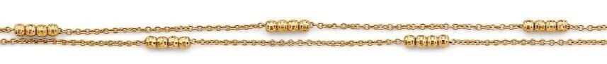 NEW 14K YELLOW GOLD 2 LINE BALL BRACELET (1 of 2)