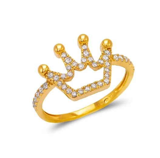 NEW 14K YELLOW GOLD LADIES FANCY CROWN RING: NEW 14K YELLOW GOLD LADIES FANCY CROWN RINGLADIES FANCY CROWN RINGNEW 14KYELLOW GOLDApx. SIZE: 11mmApx. WEIGHT: 2.4g