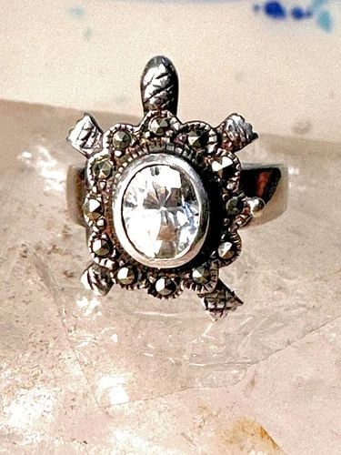 TURTLE RING POISON SIZE 5.25 STERLING SILVER WOMEN GIRLS (1 of 2)