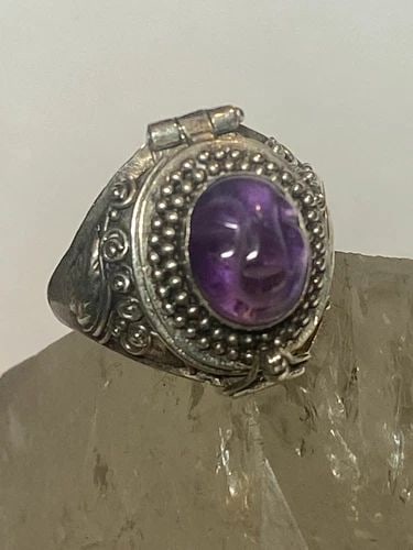 POISON RING FACE MASK STERLING SILVER WOMEN GIRLS (1 of 2)