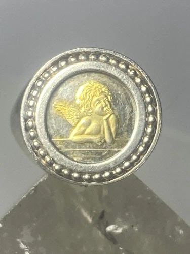 CHERUB RING SIZE 10.75 ANGEL WINGS STERLING SILVER WOMEN (1 of 2)