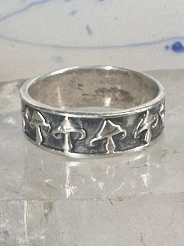 MUSHROOM RING MUSHROOMS BAND SIZE 11.25 STERLING SILVER WOMEN MEN (1 of 2)