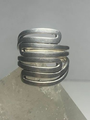 KNUCKLE RING CIGAR BAND STERLING SILVER WOMEN (1 of 2)