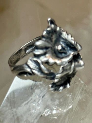 FLOWER RING FLORAL BAND SIZE 5.75 STERLING SILVER WOMEN (1 of 2)