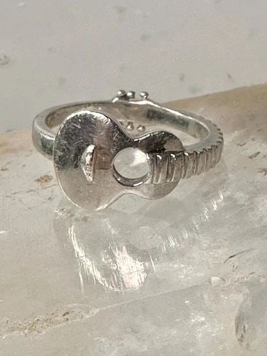 GUITAR RING MUSICIAN MUSIC BAND SIZE 11.50 STERLING SILVER WOMEN MEN (1 of 2)