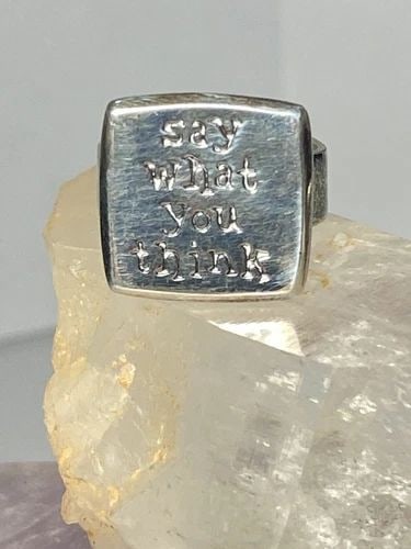 SAY WHAT YOU THINK RING INSPIRATIONAL BAND STERLING SILVER WOMEN GIRLS (1 of 2)