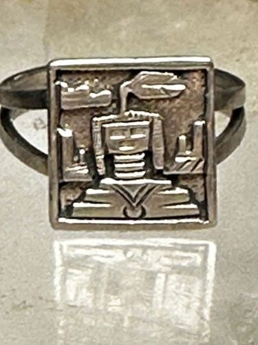 KAY JOHNSON ANGLO RING SIZE 6.25 FIGURATIVE NAVAJO STERLING SILVER STERLING WOME (1 of 2)