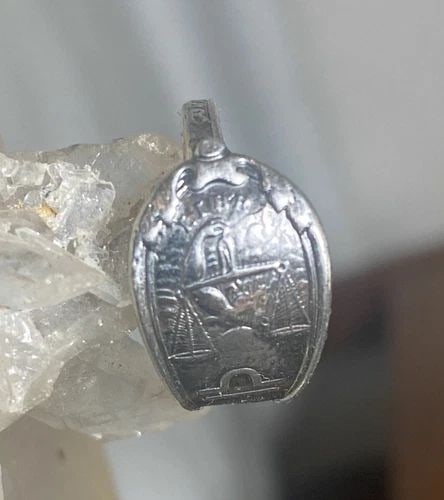 LIBRA SPOON RING SIZE 7.50 SCALES OF JUSTICE LAWYER ZODIAC SEPTEMBER BIRTHDAY BA (1 of 2)
