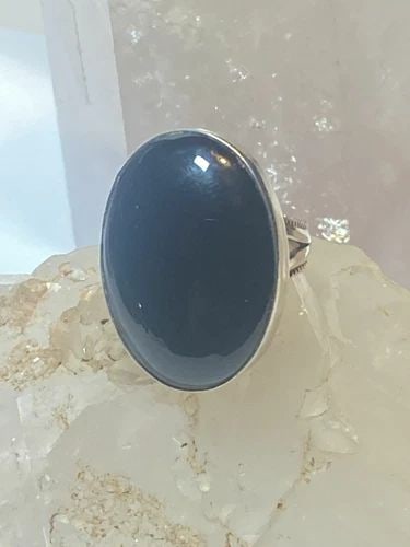 ONYX RING SOUTHWEST LARGE STERLING SILVER WOMEN GIRLS (1 of 2)