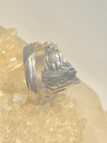 OWL SPOON RING SIZE 7.25 GRADUATION GRADUATE BOOKS GLOBE BAND ALADDIN'S LAMP ST: OWL SPOON RING SIZE 7.25 GRADUATION GRADUATE BOOKS GLOBE BAND ALADDIN'S LAMP ST Owl spoon ring graduation graduate books globe band aladdin's lamp sterling silver women Size 7.25 adjustable Weight 7.7