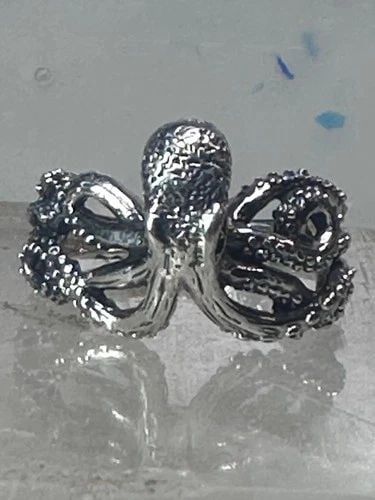 OCTOPUS RING OCEAN BAND SIZE 6.75 STERLING SILVER WOMEN GIRLS (1 of 2)