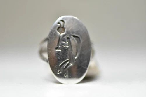 KOKOPELLI RING FERTILITY HOPI SOUTHWEST STERLING SILVER WOMEN (1 of 2)
