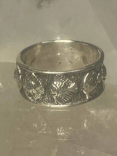 FISH RING FISHES BAND FISHERMEN FISHERWOMEN STERLING SILVER (1 of 2)