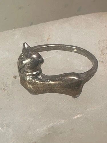 MINI DACHSHUND RING DOG BAND SIZE 7 STERLING SILVER WOMEN GIRLS (1 of 2)