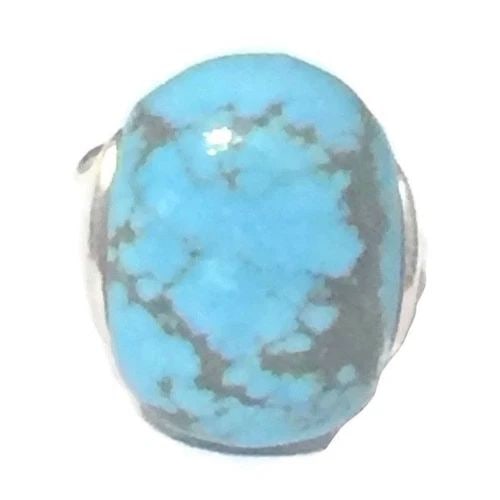 STERLING SILVER WIDE WOMEN BLUE STONE RING BOHO PINKY BAND SIZE 6.5: STERLING SILVER WIDE WOMEN BLUE STONE RING BOHO PINKY BAND SIZE 6.5 Sterling Silver Ring Highly Polished Blue Stone Size 6.50 Weight 11.9g Length 3/4" Width 5/8" Free Postal Service and Free Posta