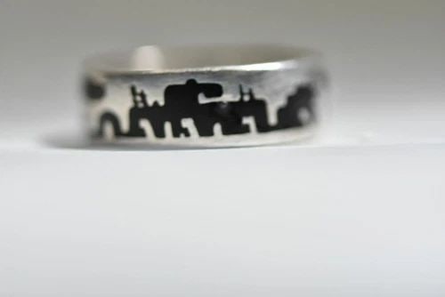 CLIFF DWELLERS RING SIZE 5.75 PUEBLO BAND SUN MOUNTAINS STERLING SILVER WOMEN G (1 of 2)