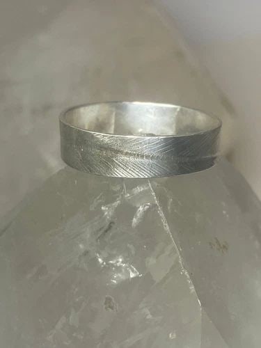 FEATHER RING WEDDING BAND STERLING SILVER MEN WOMEN (1 of 2)