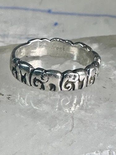 VINTAGE ELEPHANT RING ELEPHANTS BAND SIZE 7.50 STERLING SILVER WOMEN GIRLS (1 of 2)