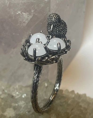 BIRD RING NEST SIZE 7.75 AND EGGS BAND WOMEN (1 of 2)