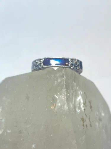 JUDITH JACK RING ART DECO STACKER PURPLE BAND MARCASITES STERLING SILVER WOMEN: JUDITH JACK RING ART DECO STACKER PURPLE BAND MARCASITES STERLING SILVER WOMEN Judith Jack ring Art Deco stacker band marcasites sterling silver women Deep Bluish Purplish color ...almost black but NO