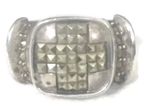 VINTAGE GREEK CROSS WIDE MARCASITE STERLING SILVER RING THUMB BAND BOHO SIZE 7.2: VINTAGE GREEK CROSS WIDE MARCASITE STERLING SILVER RING THUMB BAND BOHO SIZE 7.2 Vintage Greek Cross Marcasite Band Sterling Silver Ring Ring or Band Size 7.25 Weight 7g Widest Part of Band 1/2" T