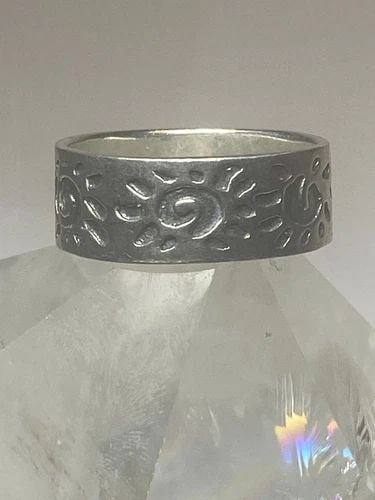 CELESTIAL RING SIZE 7.25 SOUTHWEST SUN BAND STERLING SILVER WOMEN GIRLS (1 of 2)