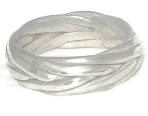 VINTAGE BRAIDED ROPE BAND SOUTHWEST STERLING SILVER RING THUMB BAND SIZE 8.7 MEN: VINTAGE BRAIDED ROPE BAND SOUTHWEST STERLING SILVER RING THUMB BAND SIZE 8.7 MEN Vintage Braided Rope Southwest Band Thumb Ring Handmade Men or Women Size 8.75 Weight 9.1g Band Width 1/4" Rings a