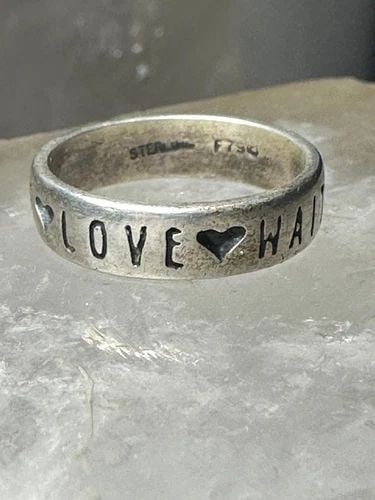 TRUE LOVE WAITS RING VALENTINE BAND SIZE 4.75 STERLING SILVER WOMEN (1 of 2)