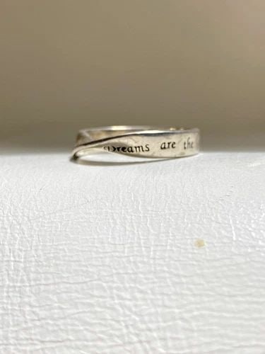RING DREAMS ARE GREATEST GIFT. UNWRAP YOUR FUTURE STACKER STERLING SILVER BAND W (1 of 2)