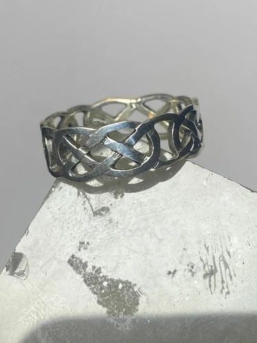 CELTIC RING KNOTS BAND STERLING SILVER WOMEN MEN (1 of 2)