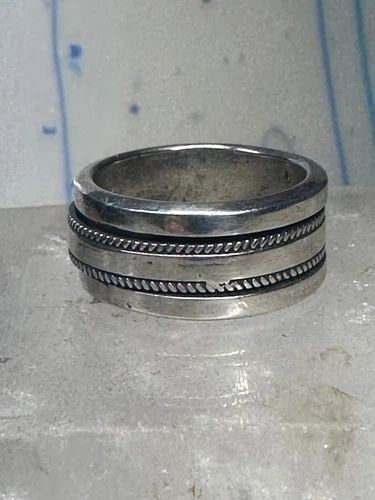 SPINNER RING SIZE 7.25 SPINNER BIKER BAND STERLING SILVER WOMEN (1 of 2)
