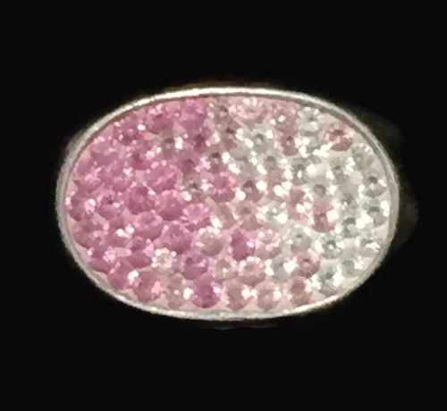 VINTAGE PINK CLEAR STONES CZ STERLING SILVER BOHO RING SIZE 7.50: VINTAGE PINK CLEAR STONES CZ STERLING SILVER BOHO RING SIZE 7.50 Vintage Pink & Clear Stones Sterling Silver Ring Ring or Band Size 7.50 Between a Size 7.50 and a Size 7.75 Weight 6.5g Widest Part of