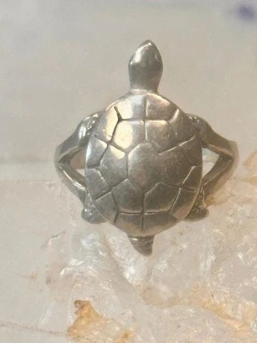 VINTAGE TURTLE RING SIZE 6.5 STERLING SILVER WOMEN GIRLS (1 of 2)